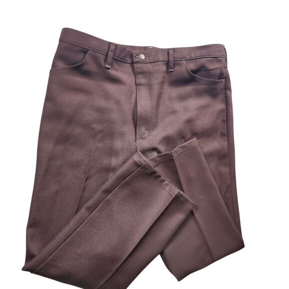 Wrangler Pants Men 42x32 Western Cowboy Rodeo Work Trousers Slacks USA Made 82BN - Picture 4 of 16